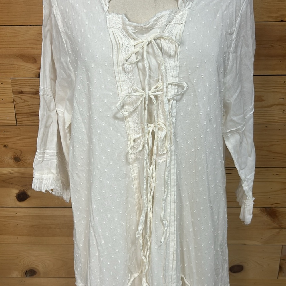 Magnolia Pearl vintage textile cotton granny nightgown cottagecore dress XL - Picture 4 of 16